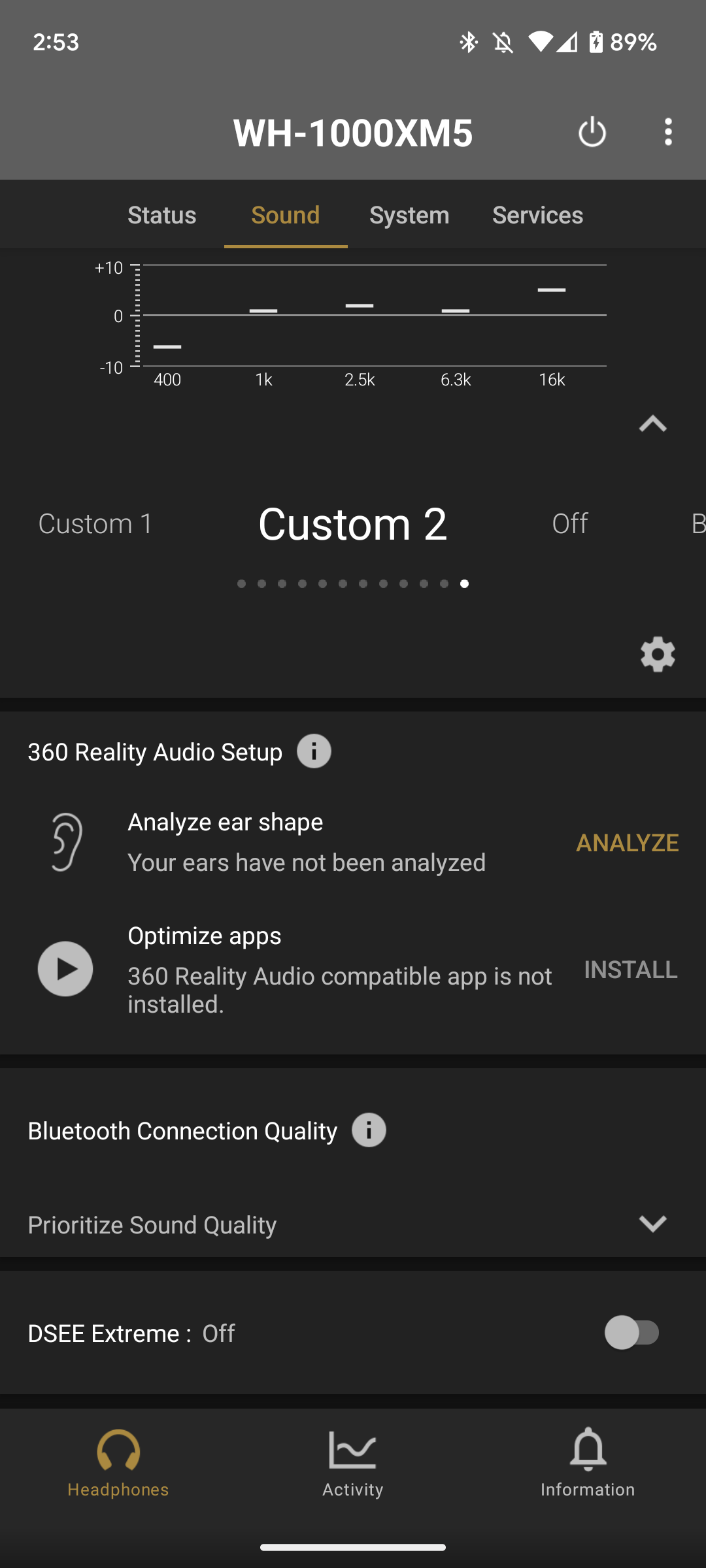 Sony WH-1000XM5 Headphones Connect app 2