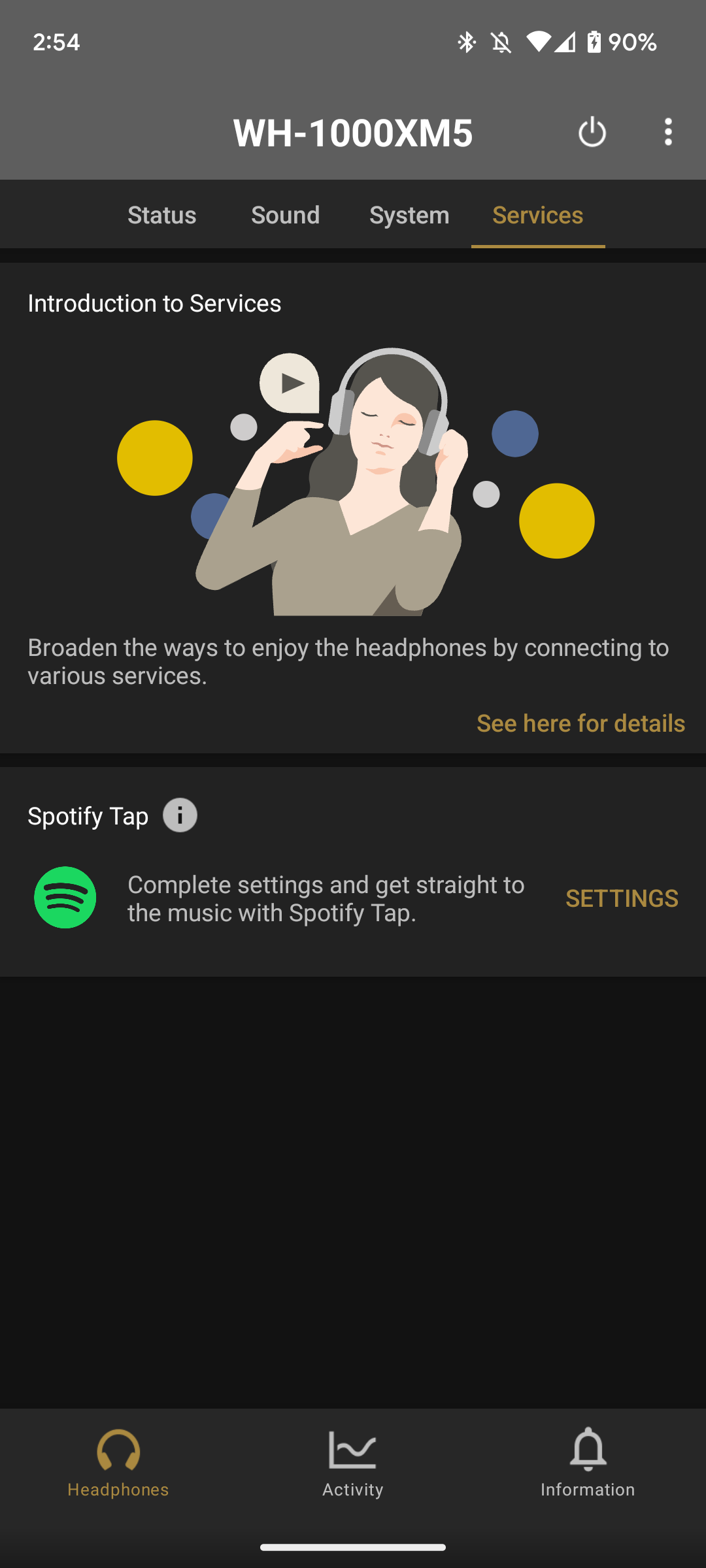 Sony WH-1000XM5 Headphones Connect app 4