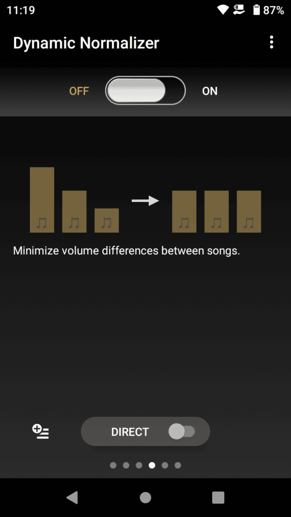 Sony NW-WM1AM2 Sound Adjustment app