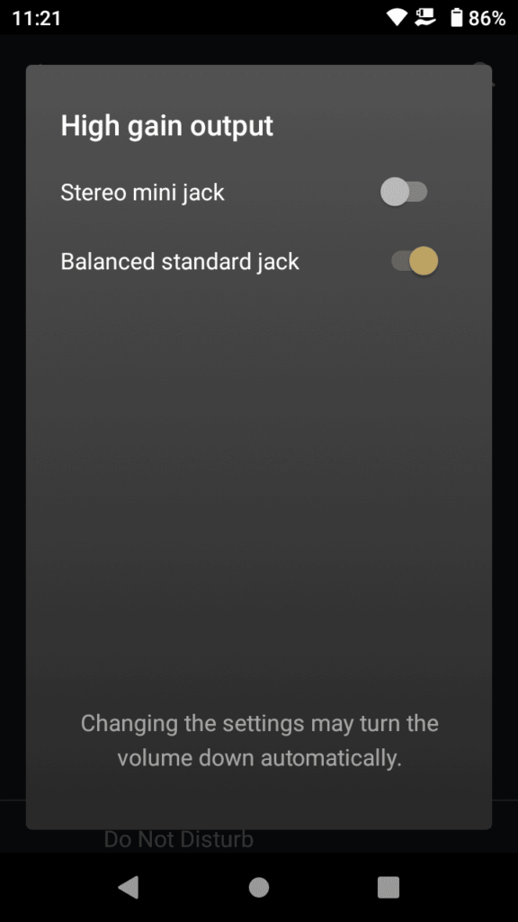 Sony NW-WM1AM2 Sound Adjustment app