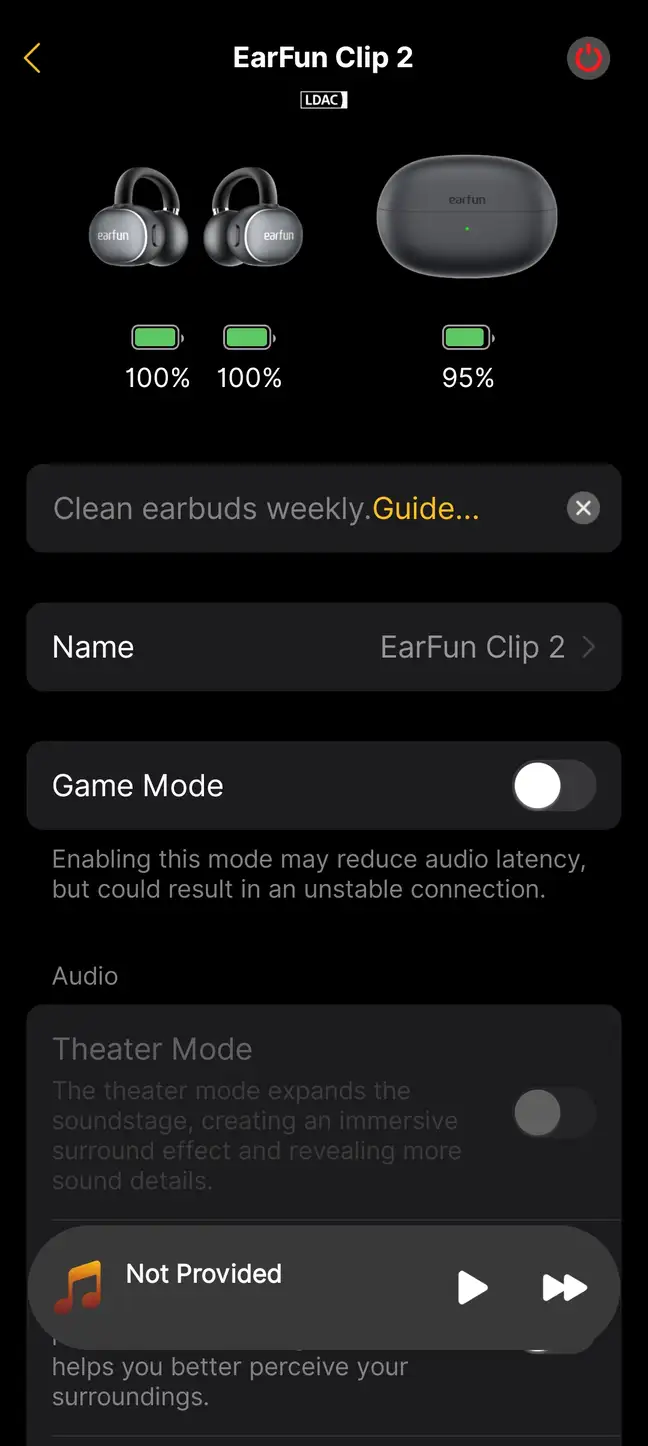 EarFun Clip 2 App