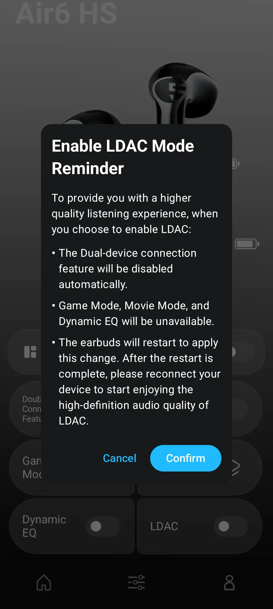 SOUNDPEATS Air6 HS App